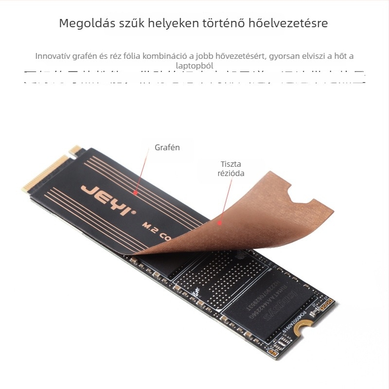 JEYI Jiayi M.2 NVMe hűtőbordája - rézfólia, grafén; M.2 SSD / noteszgép memória számára; hűtőborda típus; 3 éves élettartam