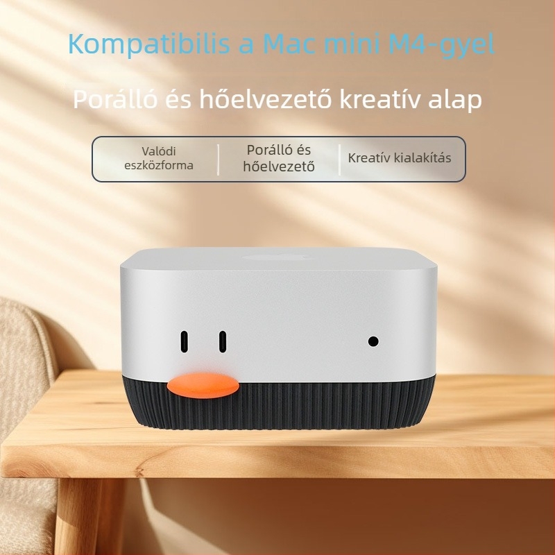 Mac mini M4 állvány alap, asztali tartó, hőelvezető keret, modell 001, Strange leaves