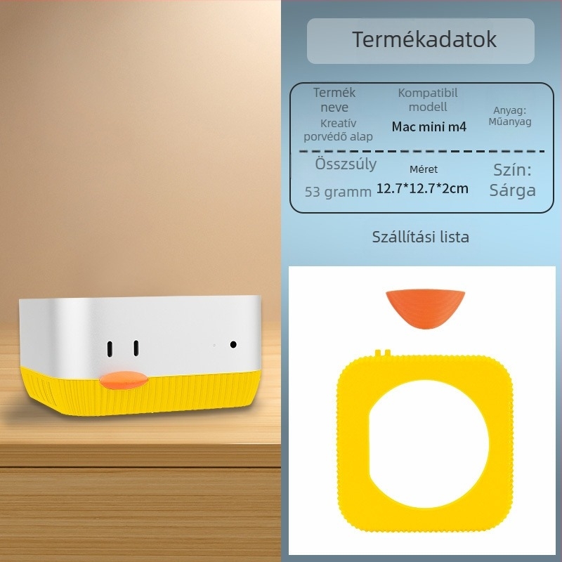 Mac mini M4 állvány alap, asztali tartó, hőelvezető keret, modell 001, Strange leaves