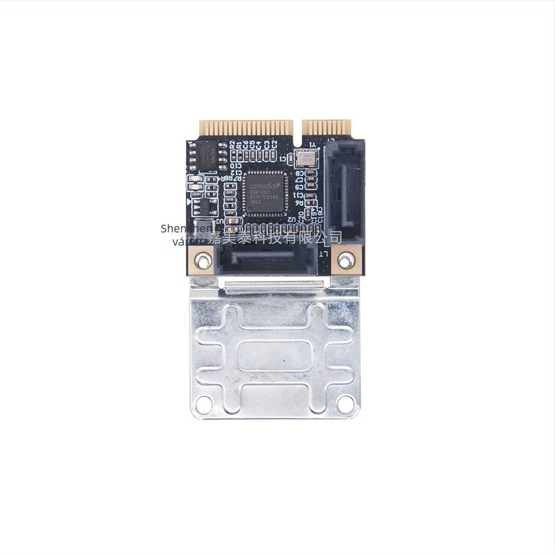 Mini PCIe adapterkártya 2-portos SATA 3.0-hoz, M.2 Key A+E interfész, SATA 7-pines csatlakozó, 6Gb/s