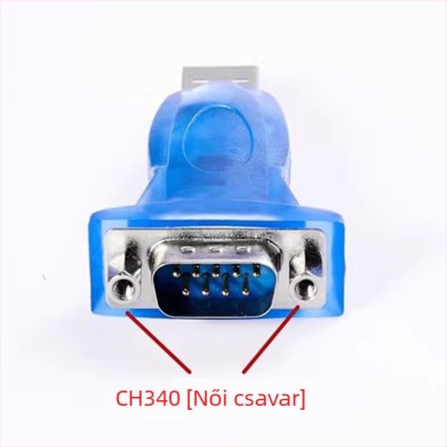 USB-RS232 adapterkábel CH340/PL2303, DB9 csatlakozó, réz magú vezeték