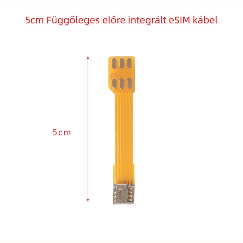 Külső adapterlap patch-kábellel az 5×6 chip SIM-re konverzióhoz, forrasztás nélkül, integrált kábel
