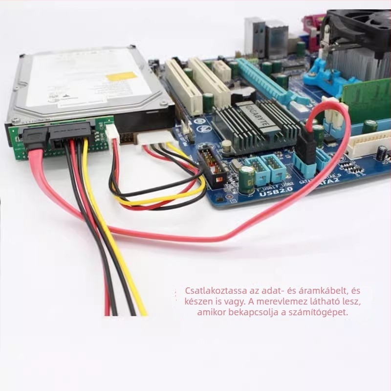 IDE–SATA adapter kábel merevlemezekhez és optikai meghajtókhoz — Huagu; Típus: IDE–SATA adapter kábel; OEM elérhető; Cél: számítógépes perifériák
