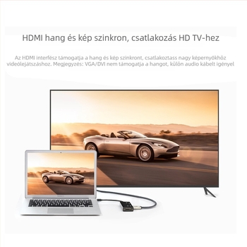 Mini DisplayPort HDMI, VGA és DVI 3-in-1 adapterkábel, 0,2 m, rézmaggal