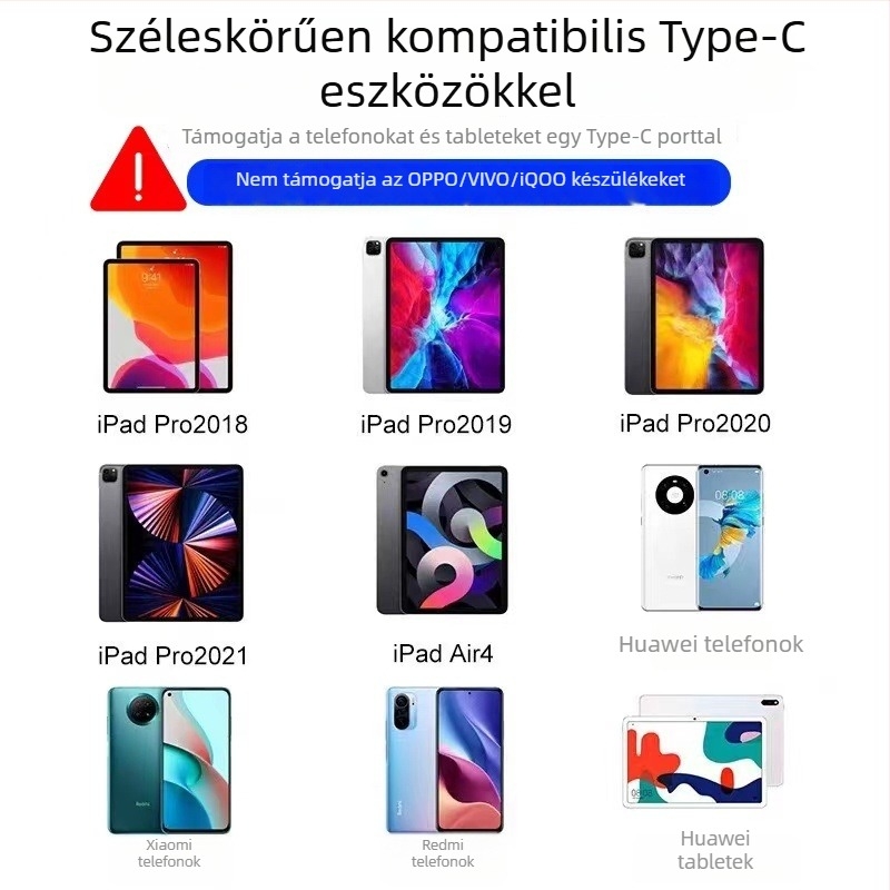 Duál Type-C 3-in-1 adapter 3,5 mm audio kimenettel és PD60W gyors töltéssel HWY-133
