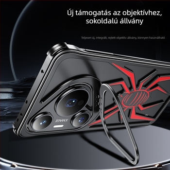 Huawei P70 Pro objektív tartó, Spider Shell fém keretű telefontok, ütésálló