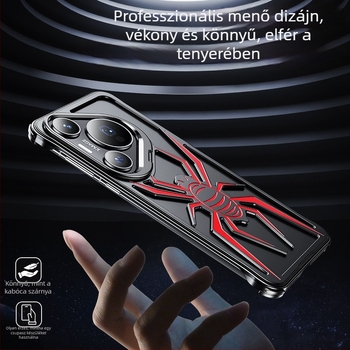 Huawei P70 Pro objektív tartó, Spider Shell fém keretű telefontok, ütésálló