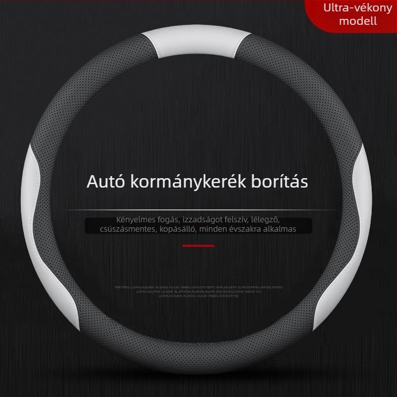 Kormánykerék huzat Nappa antibakteriális bőrből, sportos stílus, univerzális felszerelés, minden évszakra