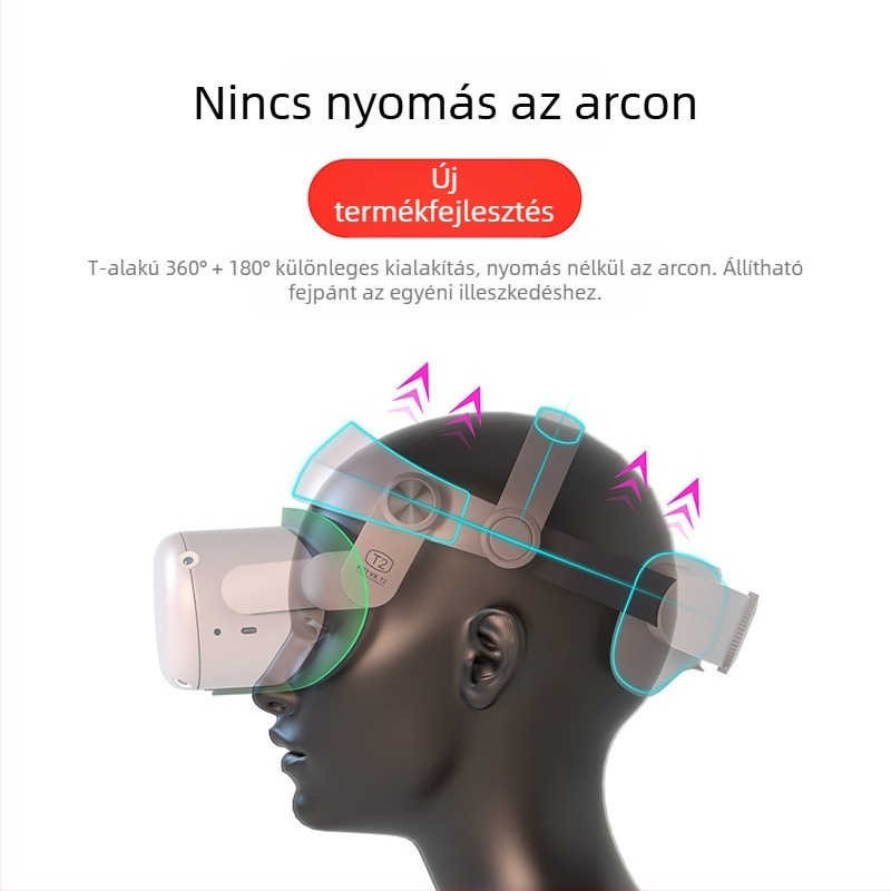 Fiitvr Elite T2 Power VR headset – ABS burkolat, 5200mAh akkumulátor, cserélhető fejpánt, fejre rögzített dizájn, kompatibil Oculus Quest 2