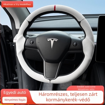 Háromrészes teljes kormányvédő huzat Tesla Model Y és Model 3-hoz, univerzális módosítási kiegészítő minden évszakra