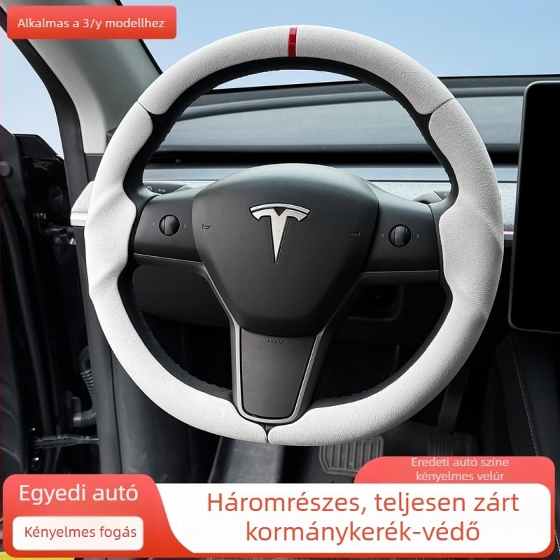 Háromrészes teljes kormányvédő huzat Tesla Model Y és Model 3-hoz, univerzális módosítási kiegészítő minden évszakra