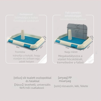 Wanmite műanyag kutya toalett sík hálófelülettel, 10 darabos készlet, kutyáknak