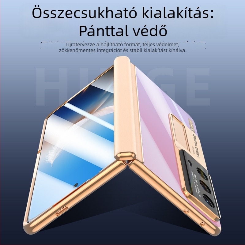 Honor Magic VS2 telefon tok, PC anyag, elektroplakolás, ütésálló, hőelvezetés, leesés elleni védelem, központi tengely zsanér