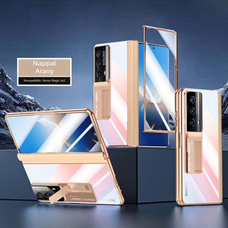 Honor Magic VS2 telefon tok, PC anyag, elektroplakolás, ütésálló, hőelvezetés, leesés elleni védelem, központi tengely zsanér
