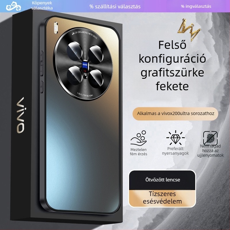 Vivo X200 Ultra tok, matt fém lencsével, teljes védelem