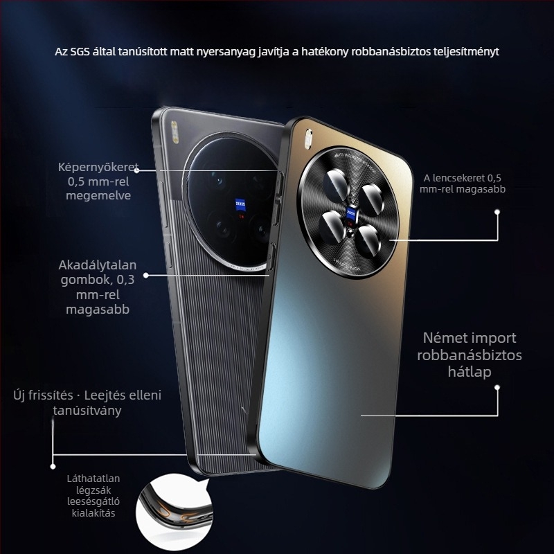 Vivo X200 Ultra tok, matt fém lencsével, teljes védelem