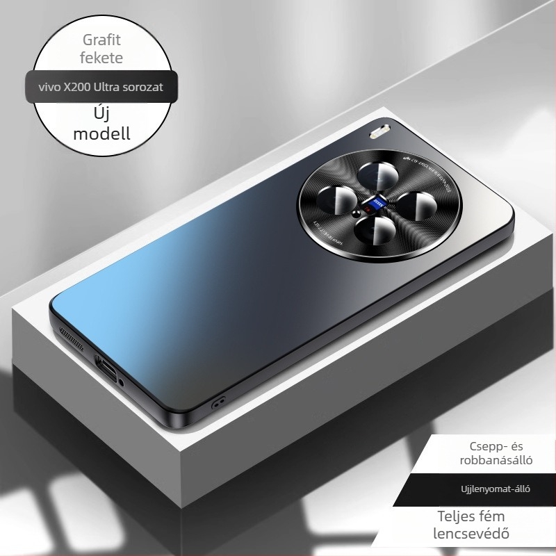 Vivo X200 Ultra tok, matt fém lencsével, teljes védelem