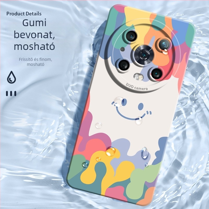 Új mosolygós dizájnú prémium minimalist telefonvédő Honor Magic5 4Pro-hoz, teljes védelem, ütésálló, kreatív