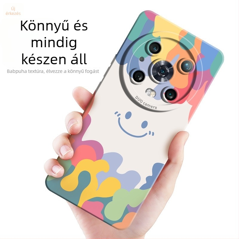 Új mosolygós dizájnú prémium minimalist telefonvédő Honor Magic5 4Pro-hoz, teljes védelem, ütésálló, kreatív