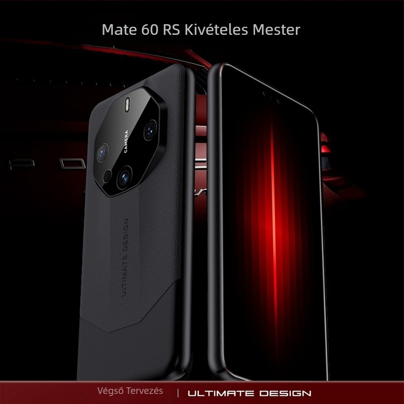 Huawei Mate60 RS bőrtok - teljes készlet, kézzel készített, sima bőr, hőelvezetés, leesés elleni védelem, ujjonlenyomat-mentes