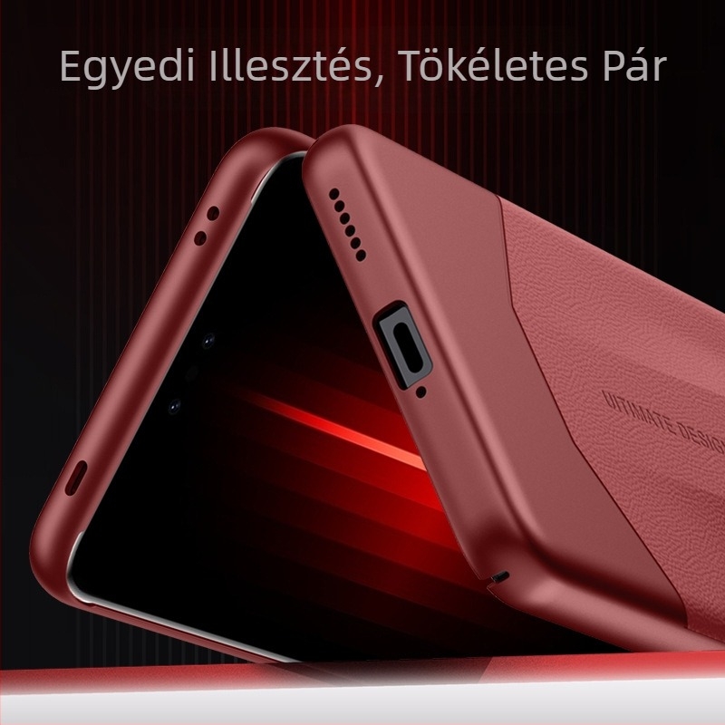 Huawei Mate60 RS bőrtok - teljes készlet, kézzel készített, sima bőr, hőelvezetés, leesés elleni védelem, ujjonlenyomat-mentes