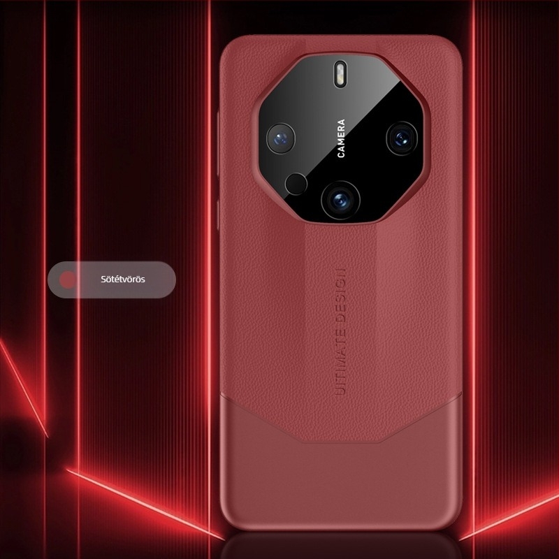 Huawei Mate60 RS bőrtok - teljes készlet, kézzel készített, sima bőr, hőelvezetés, leesés elleni védelem, ujjonlenyomat-mentes