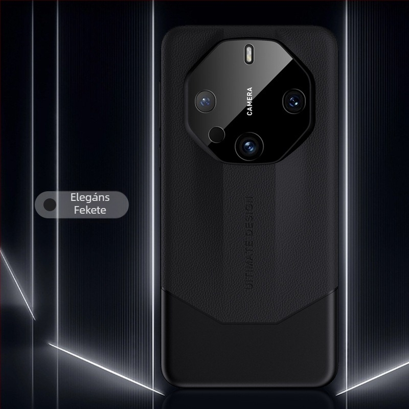 Huawei Mate60 RS bőrtok - teljes készlet, kézzel készített, sima bőr, hőelvezetés, leesés elleni védelem, ujjonlenyomat-mentes