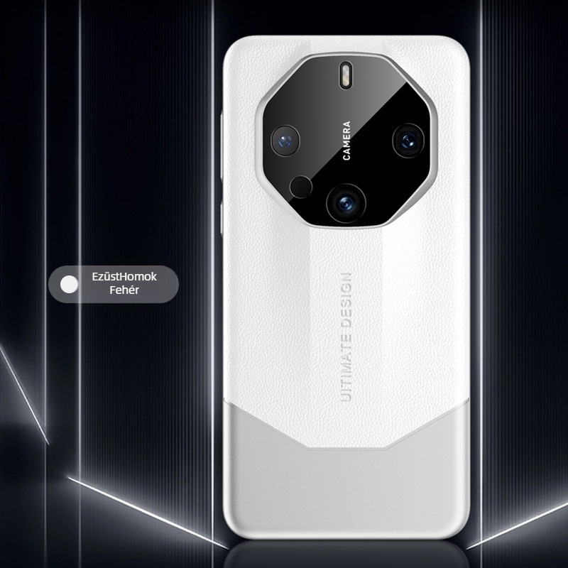 Huawei Mate60 RS bőrtok - teljes készlet, kézzel készített, sima bőr, hőelvezetés, leesés elleni védelem, ujjonlenyomat-mentes
