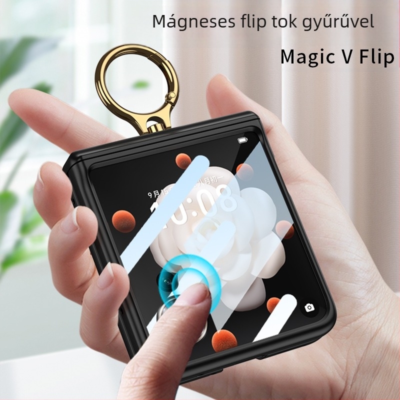 GKK tok Honor MagicVfliphez mágneses csuklópánttal és teljes lefedéssel, fekete