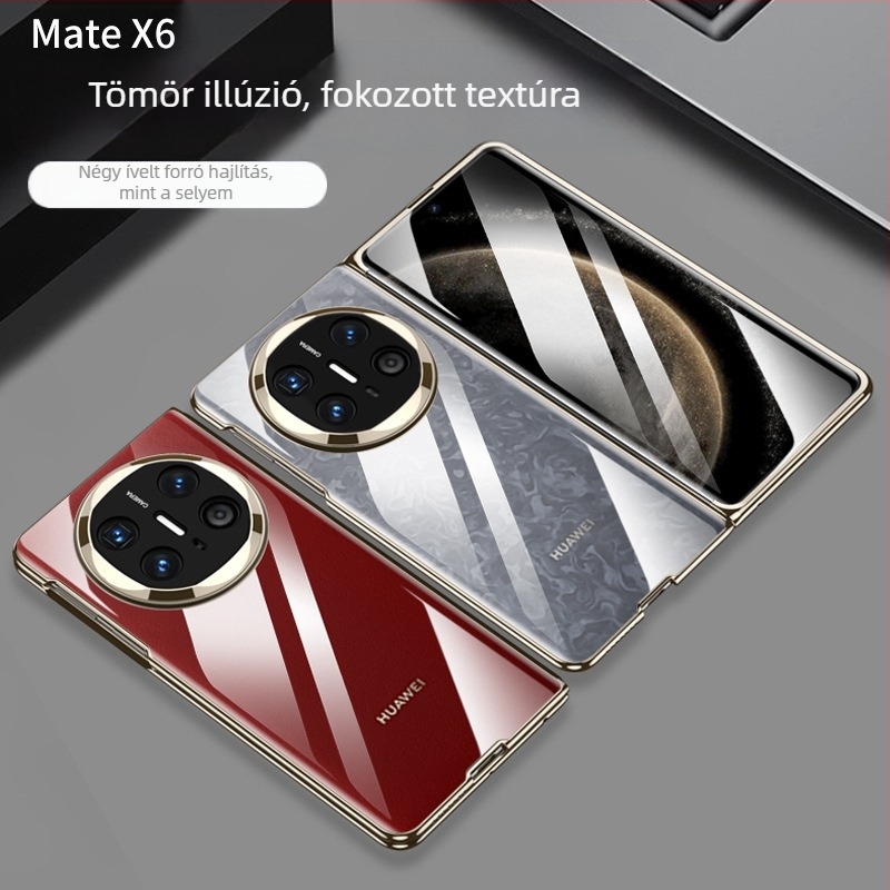 Huawei Mate X6 telefonvédő tok, Phantom hajtogatható kijelzővel, integrált védelem, PC burkolat elektroplatinált, gyűjtemény kiadás, ütésálló