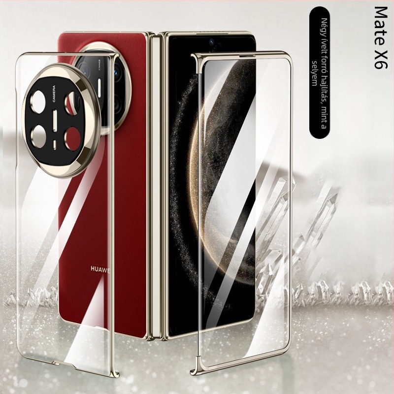 Huawei Mate X6 telefonvédő tok, Phantom hajtogatható kijelzővel, integrált védelem, PC burkolat elektroplatinált, gyűjtemény kiadás, ütésálló