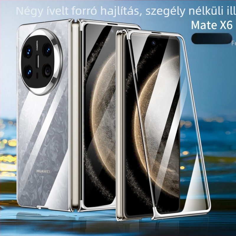 Huawei Mate X6 telefonvédő tok, Phantom hajtogatható kijelzővel, integrált védelem, PC burkolat elektroplatinált, gyűjtemény kiadás, ütésálló