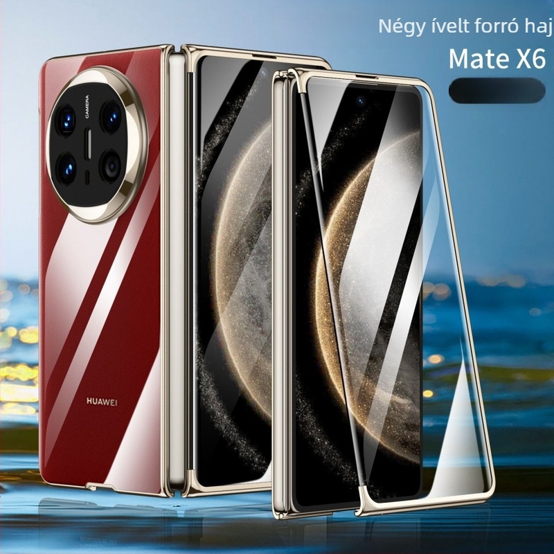 Huawei Mate X6 telefonvédő tok, Phantom hajtogatható kijelzővel, integrált védelem, PC burkolat elektroplatinált, gyűjtemény kiadás, ütésálló