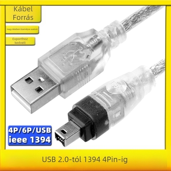 USB-1394 adapterkábel (4-pontos FireWire) PC DV felvételéhez, 1,5 m, oxigénmentes réz