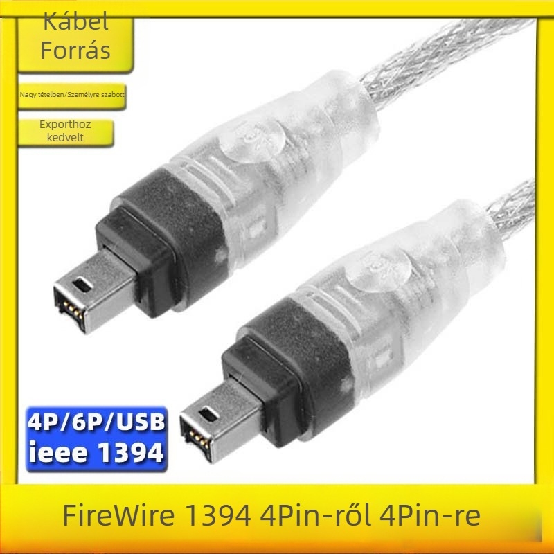 USB-1394 adapterkábel (4-pontos FireWire) PC DV felvételéhez, 1,5 m, oxigénmentes réz