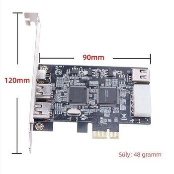 DV/HDV kamerákhoz PCIe 1394A videó rögzítő kártya