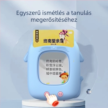 Macska témájú korai oktatási gép kártyahelyekkel — zene, ABS anyag, memóriamentes, lítium akkumulátoros működés, 4–6 éveseknek