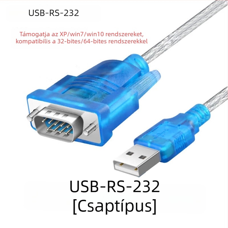 USB-RS232 DB9 soros kábel 9‑pin konverterrel, 340-es chippel