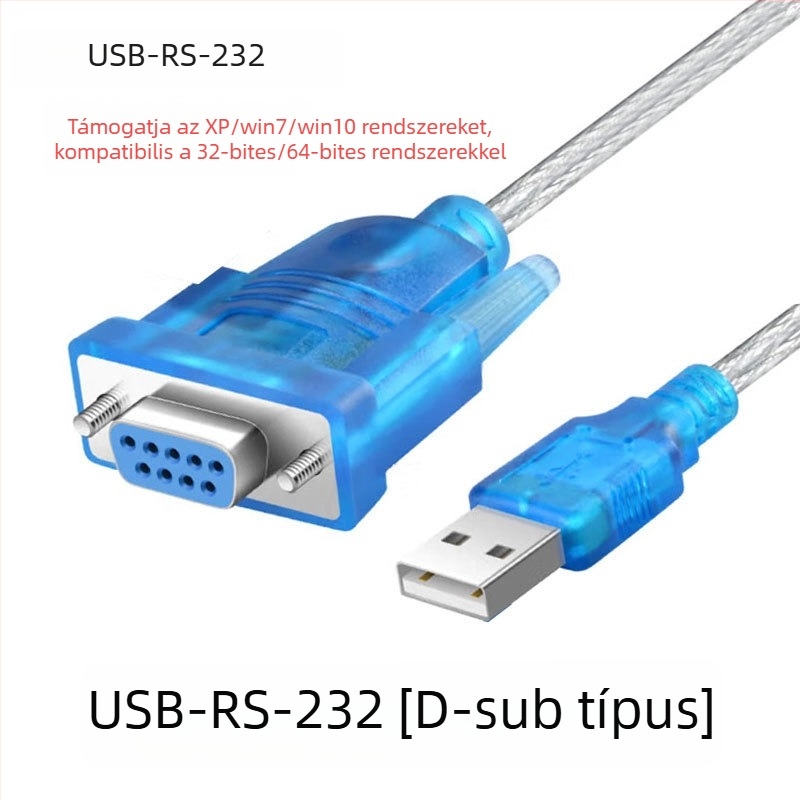 USB-RS232 DB9 soros kábel 9‑pin konverterrel, 340-es chippel