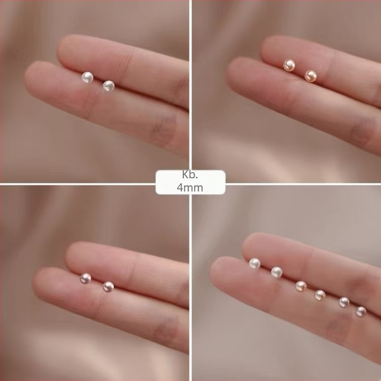 S999 Sterling ezüst geometriai retro stílusú édesvízi igazgyöngy fülbevalók nőknek, kicsik, egyszerűek, elegánsak