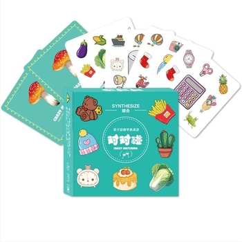 Gyermekeknek szóló társasjáték-kártyák: oktató memóriát és gondolkodást fejlesztő kártyák, szülő-gyermek interaktív játék, koncentráció fejlesztése (Anyag: Jam; Kategória: társasjáték-kártyák; Korosztály: 7–14; Képességfejlesztés: érzelmi, látási, szellemi