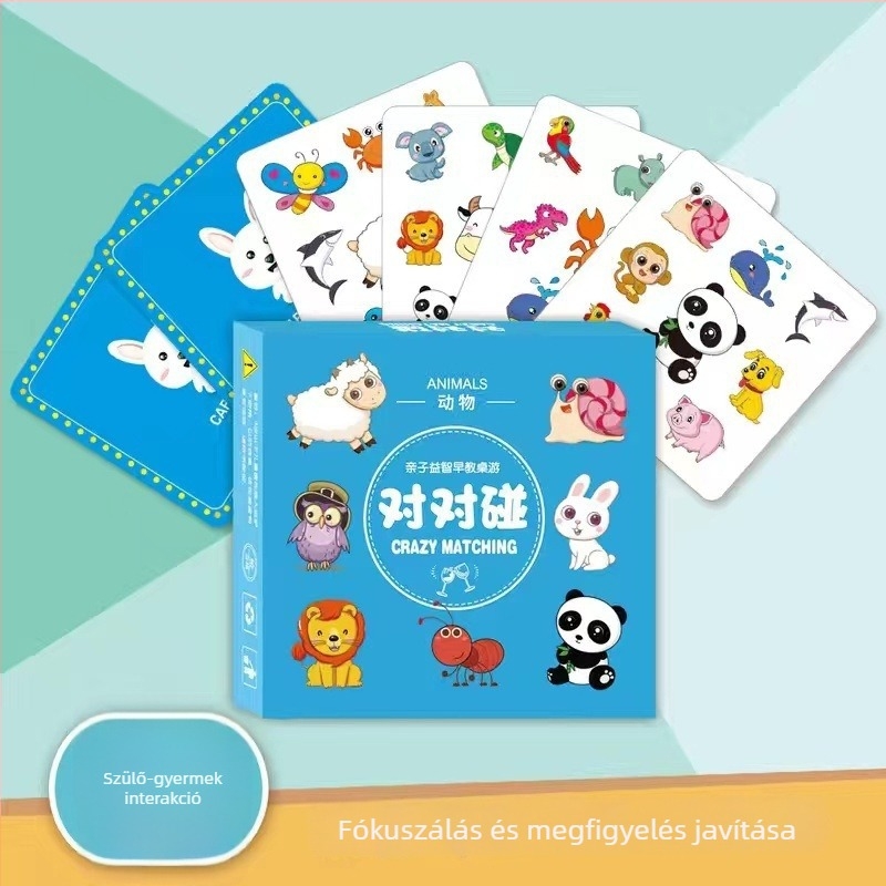 Gyermekeknek szóló társasjáték-kártyák: oktató memóriát és gondolkodást fejlesztő kártyák, szülő-gyermek interaktív játék, koncentráció fejlesztése (Anyag: Jam; Kategória: társasjáték-kártyák; Korosztály: 7–14; Képességfejlesztés: érzelmi, látási, szellemi