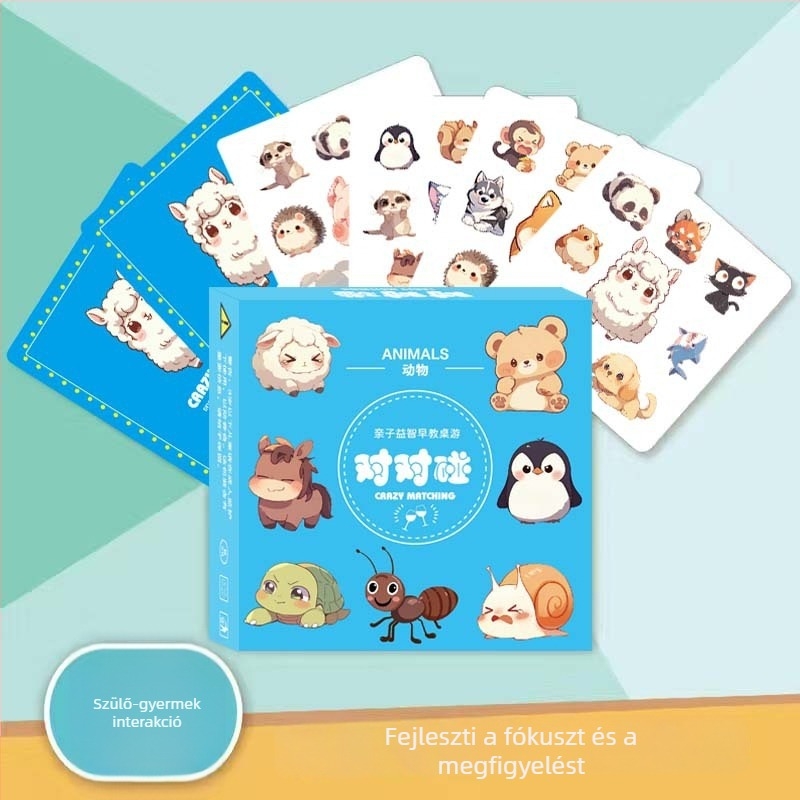 Gyermekeknek szóló társasjáték-kártyák: oktató memóriát és gondolkodást fejlesztő kártyák, szülő-gyermek interaktív játék, koncentráció fejlesztése (Anyag: Jam; Kategória: társasjáték-kártyák; Korosztály: 7–14; Képességfejlesztés: érzelmi, látási, szellemi