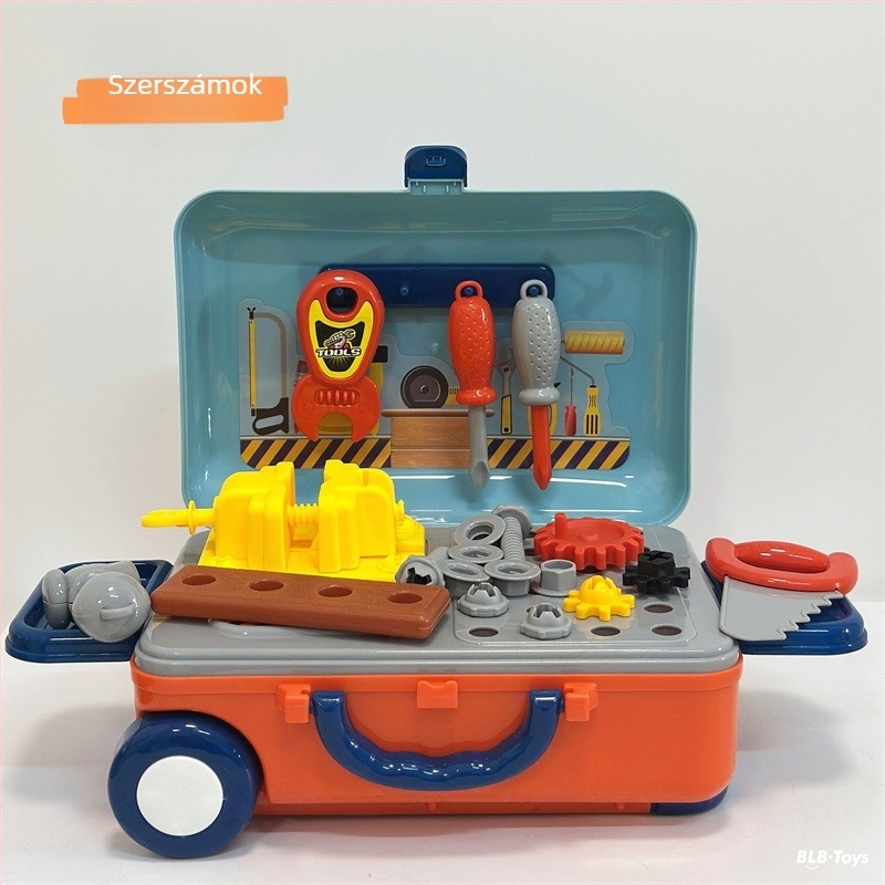 Szimulált konyhai játék készlet edényekkel, doktor és sminkmester szerepekkel, kis kézműves; műanyag fejlesztő játék 4–6 éveseknek