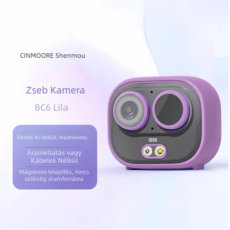 God's Eyes BC6/BC6+/BC6V zsebkamera megfigyelésre, 2MP érzékelő, 2.8mm objektív, 0–10 m hatótáv, beépített mikrofon, mobilalkalmazás vezérlése (Android/iOS)