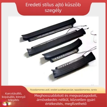 Jmt Rozsdamentes acél ajtó küszöb lemez világítással Fj150/Fj200/Fj250 Prado AT