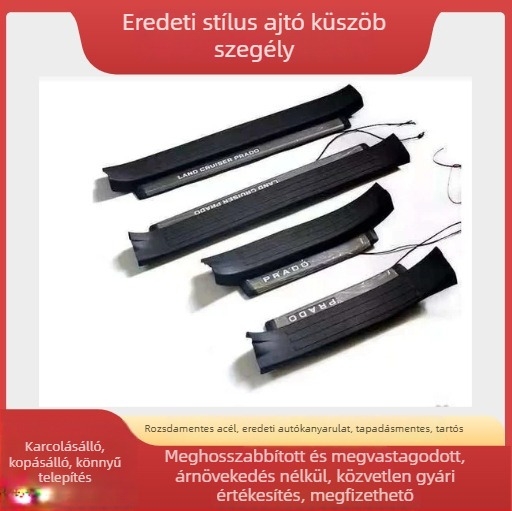 Jmt Rozsdamentes acél ajtó küszöb lemez világítással Fj150/Fj200/Fj250 Prado AT