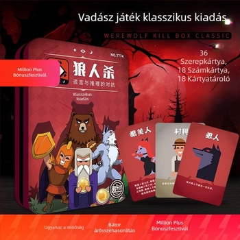 Werewolf kártyajáték – Családi és Parti kiadás, Kirakós és agytréning kártyák, Papíralapú társasjáték, 2025 teljes készlet