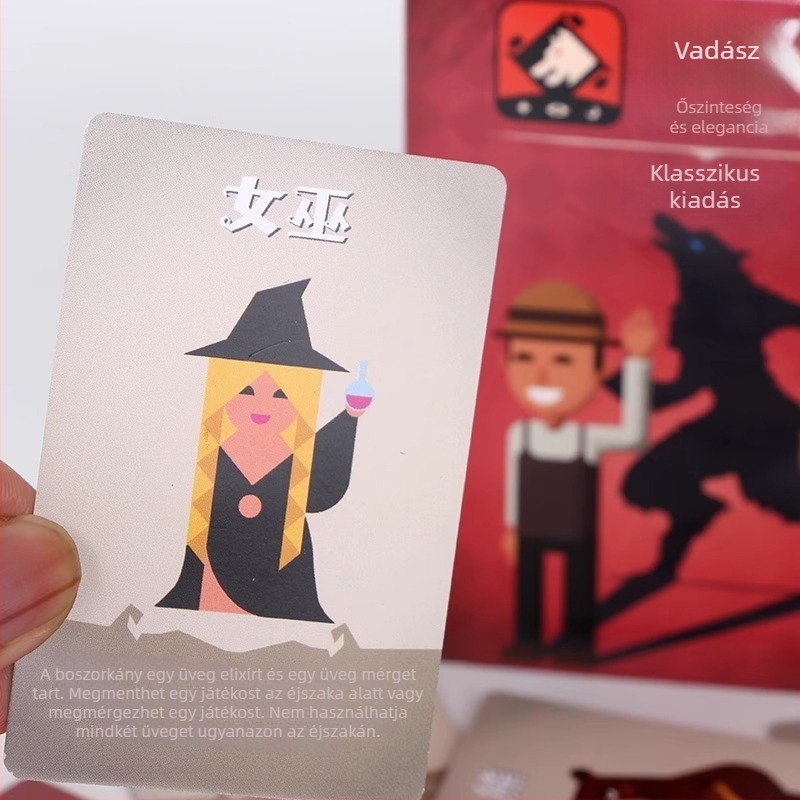 Werewolf kártyajáték – Családi és Parti kiadás, Kirakós és agytréning kártyák, Papíralapú társasjáték, 2025 teljes készlet
