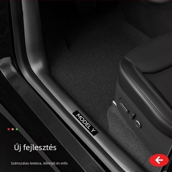 Tesla Model Y első és hátsó ajtó küszöbök, műanyag, csúszásmentes védelem